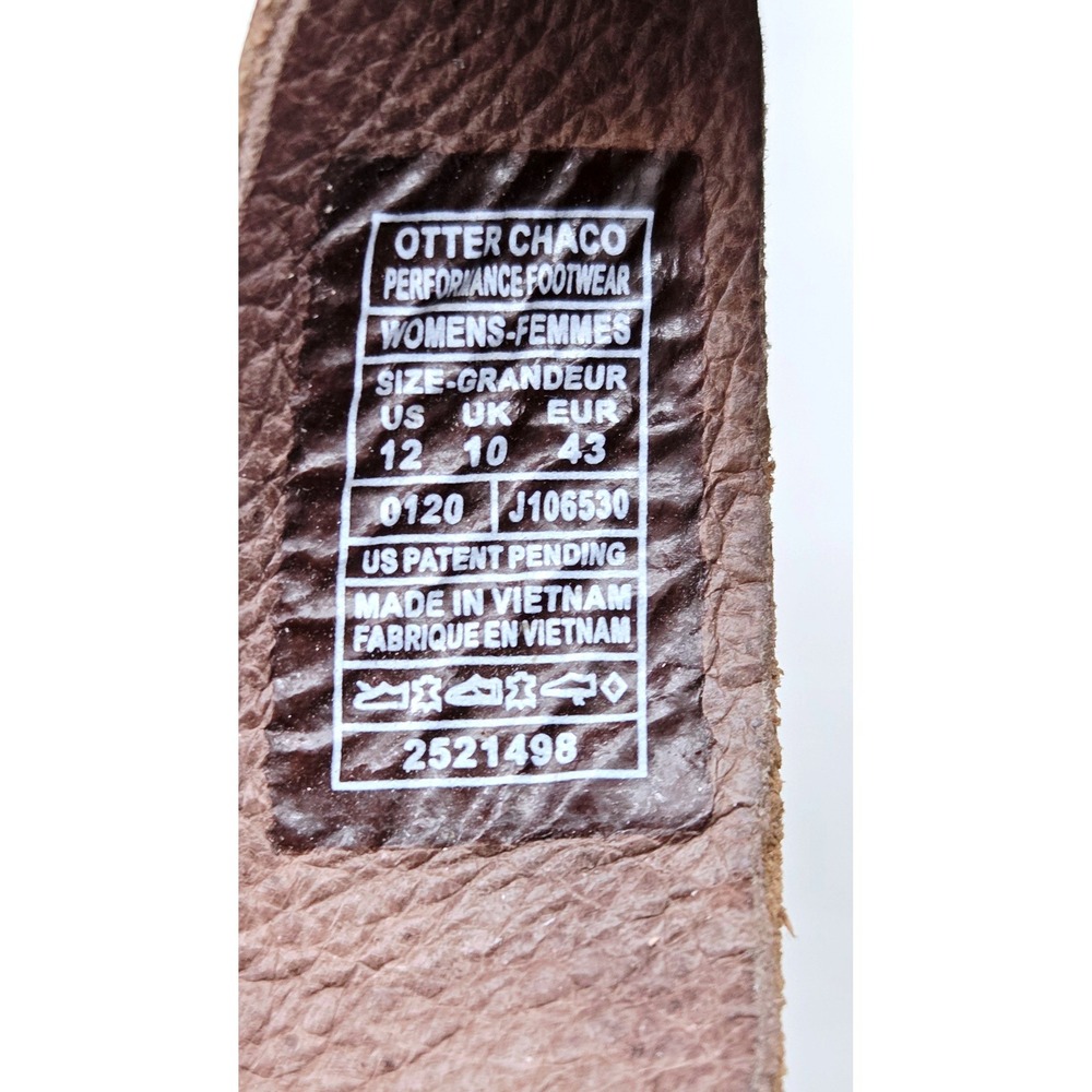 Chaco Wayfarer Leather Sandals Womens 12 Otter Brown J106530 Buckle Strappy - Picture 7 of 8